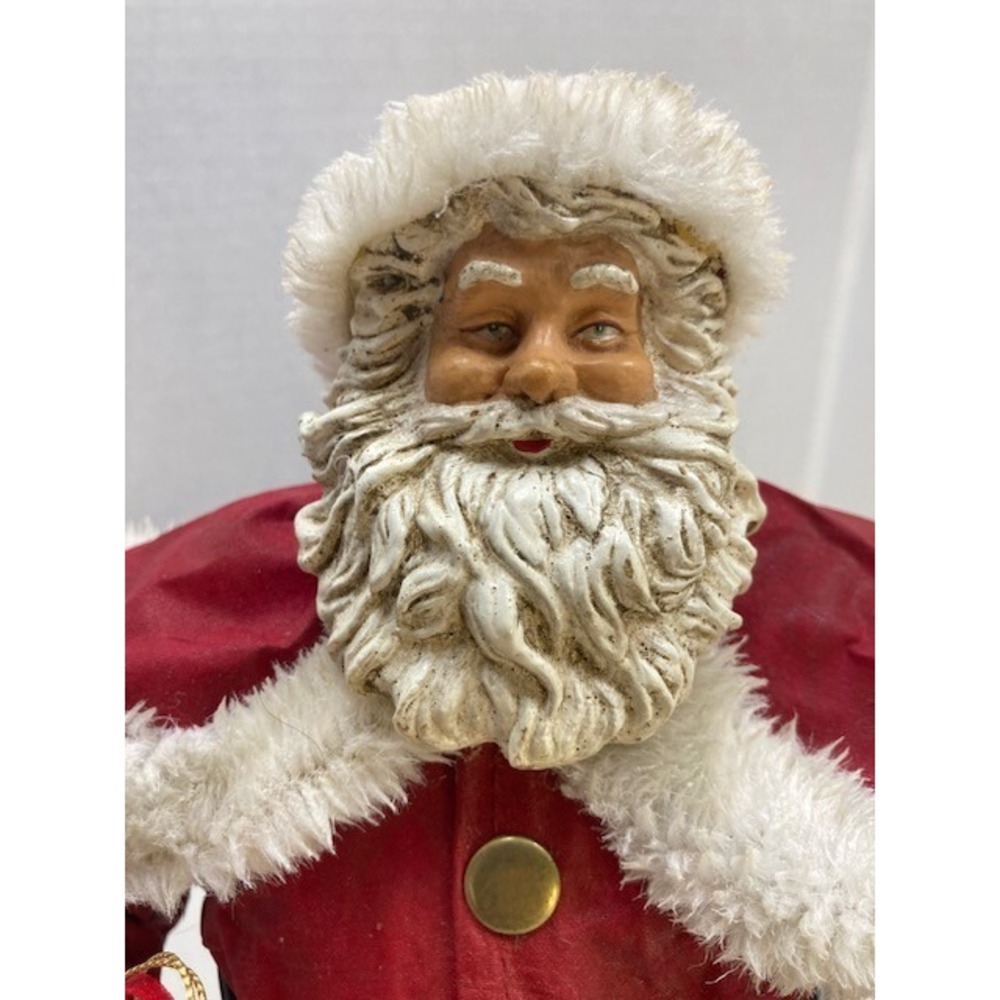 Vintage Fabric Mache Santa Caraouel Horse Gifts Collectible Figure 12 in - Picture 5 of 10